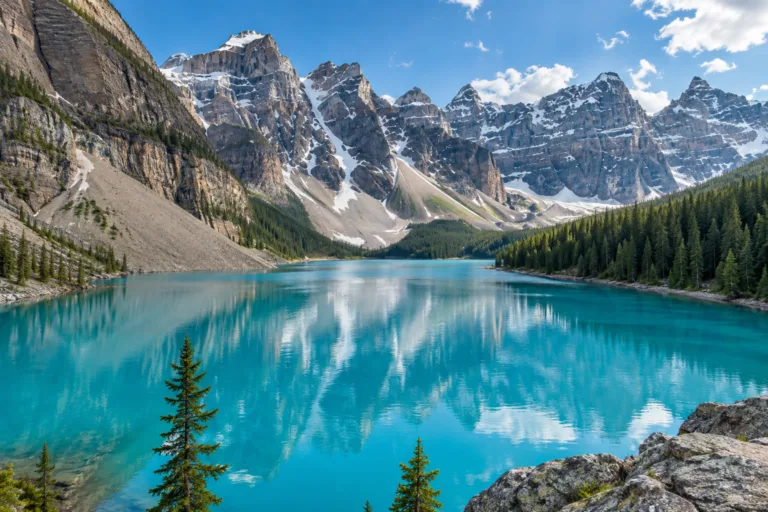 Moraine Lake Color: Rock Flour, Summer Melt & Peak Turquoise Color